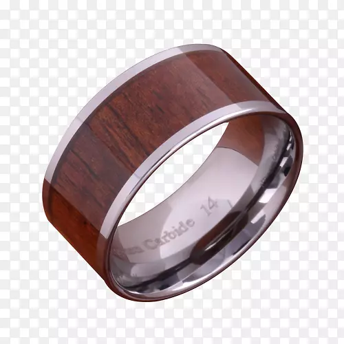 结婚戒指镶嵌钛戒指-男性扁平材料