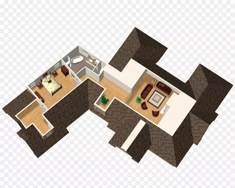 住宅平面图起居室床平面图