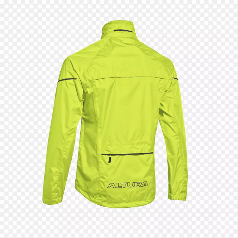自行车店防水透气性服装.黄色夹克