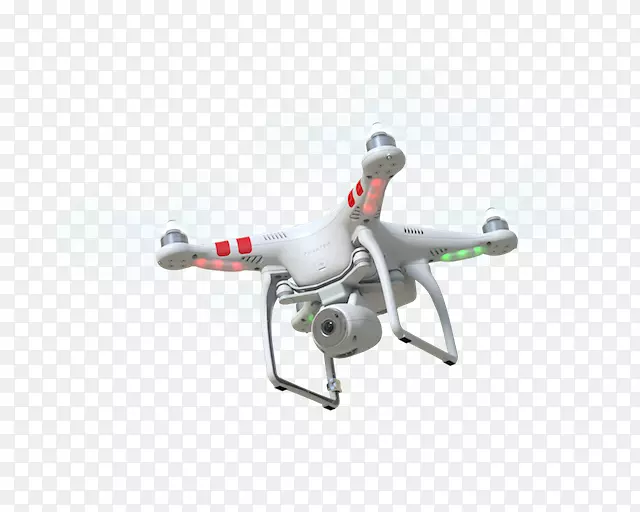 DJI幻影2视觉+V3.0四倍直升机-无人机视图