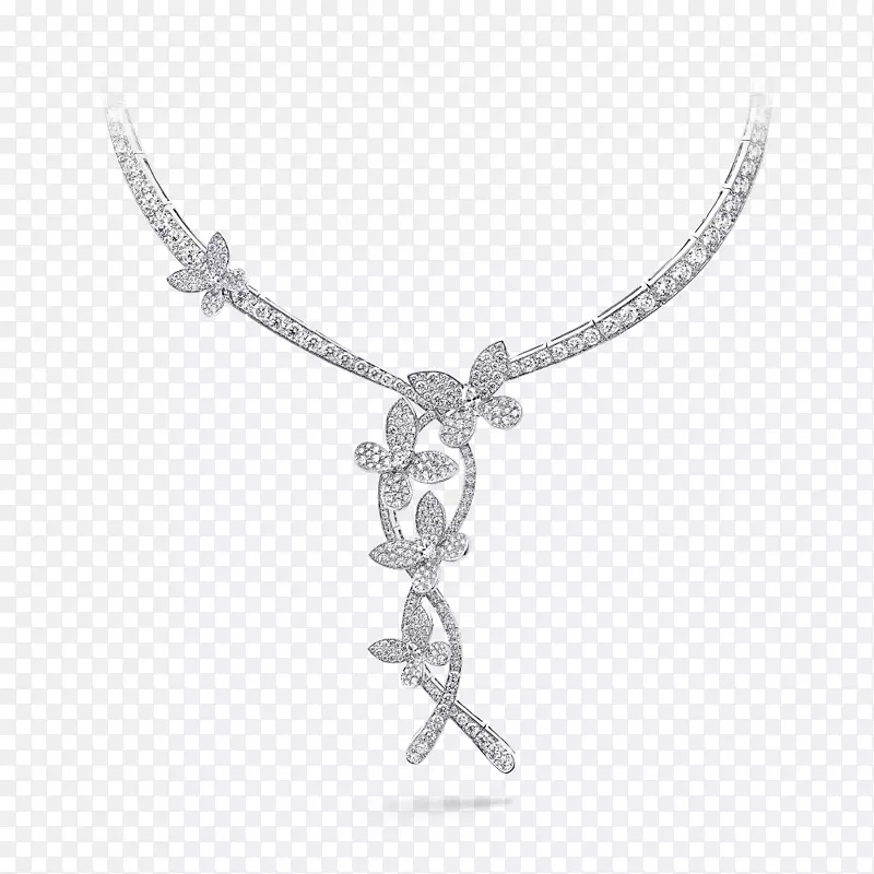 项链，格拉夫钻石，珠宝魅力和吊坠-项链