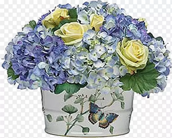 蓝玫瑰绣球花设计切花花束