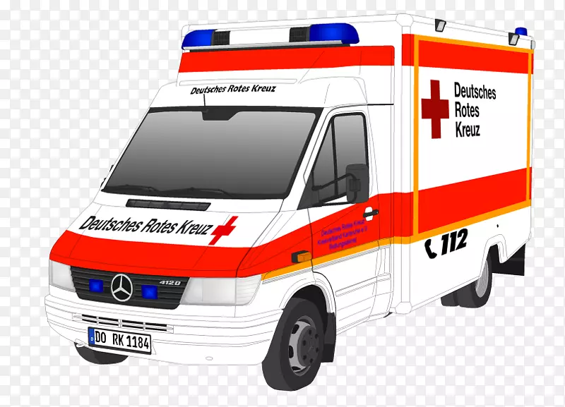 救护车模型汽车紧急服务-救护车