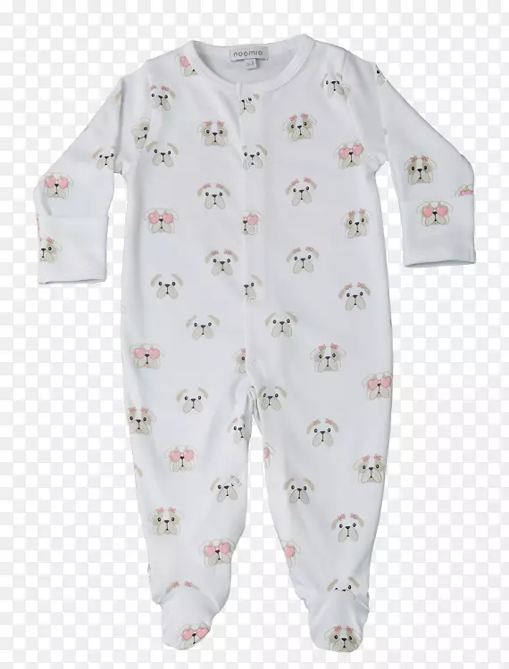 婴儿和幼童一件婴儿服装单色棉质睡衣