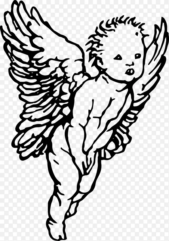 天使儿童画天使