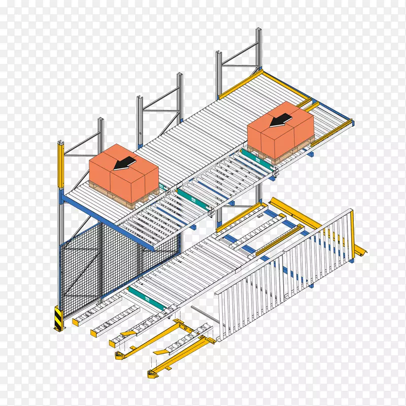 纸箱流动托盘-仓库
