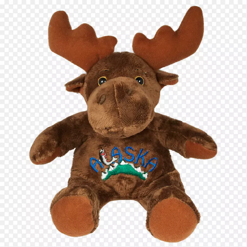 驯鹿填充动物&可爱的玩具驼鹿毛绒-驯鹿