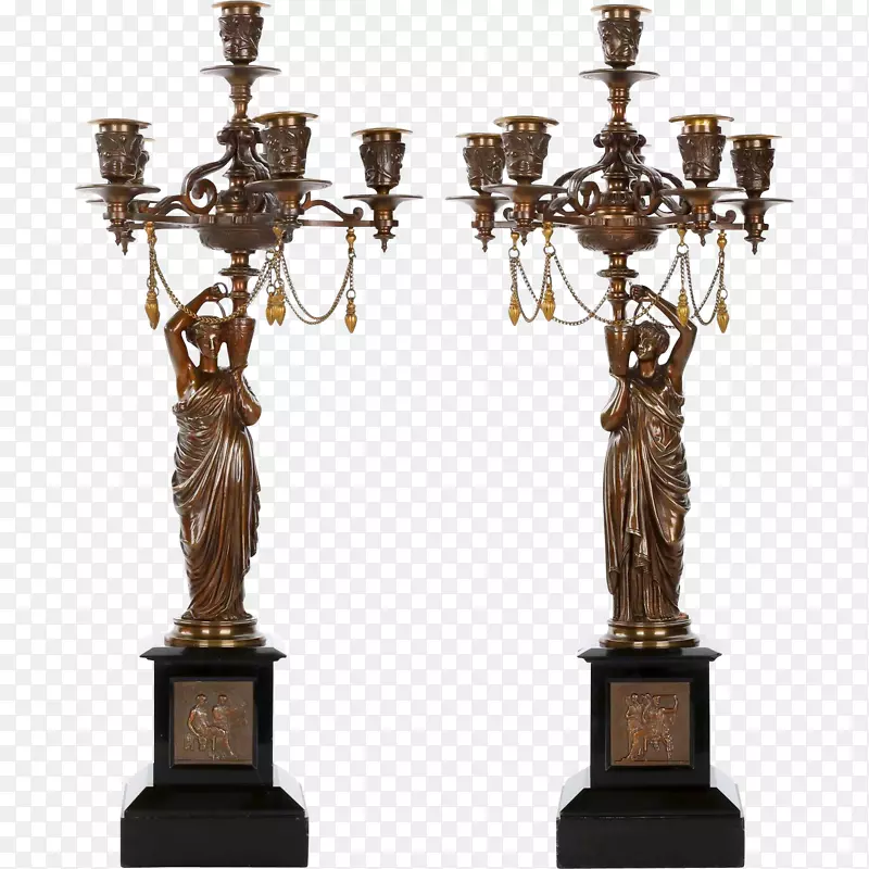 坎德拉布拉青铜雕塑烛台镀金桌