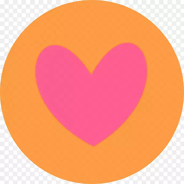 关键词工具剪辑艺术-橙色心脏