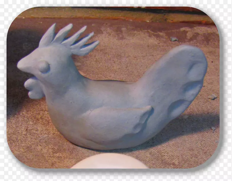 动物陶瓷喙鸡作为食物-绿色黏土
