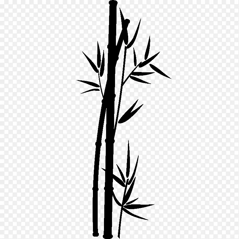 贴纸艺术班布热带木本竹子植物茎-竹子画