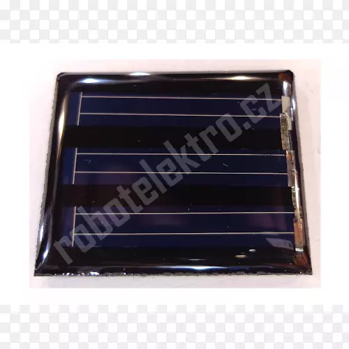 钴蓝色长方形太阳能电池板