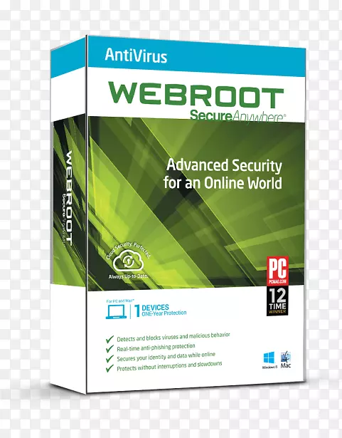 计算机软件Webroot SecureAnywhere AntiVirus Webroot Internet安全完整反病毒软件-扫描病毒