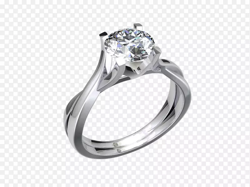 结婚戒指银身珠宝白金结婚戒指