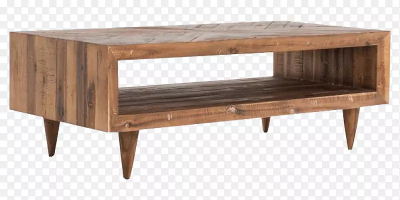 咖啡桌回收木材起居室-四条腿桌
