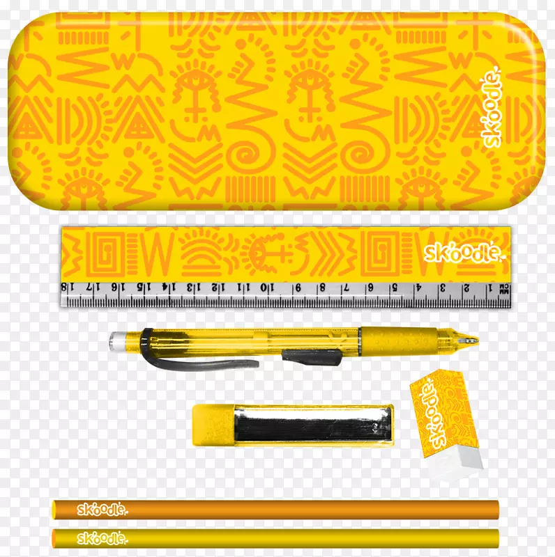 黄色铅笔蓝色橙色-黄色铅笔