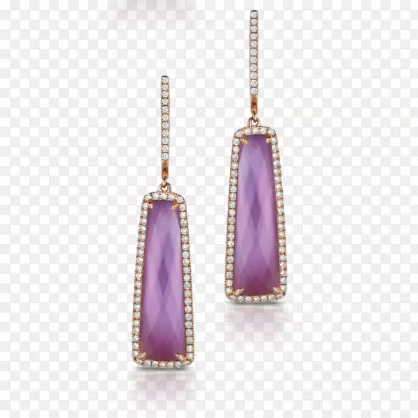 紫水晶耳环紫珍珠耳环