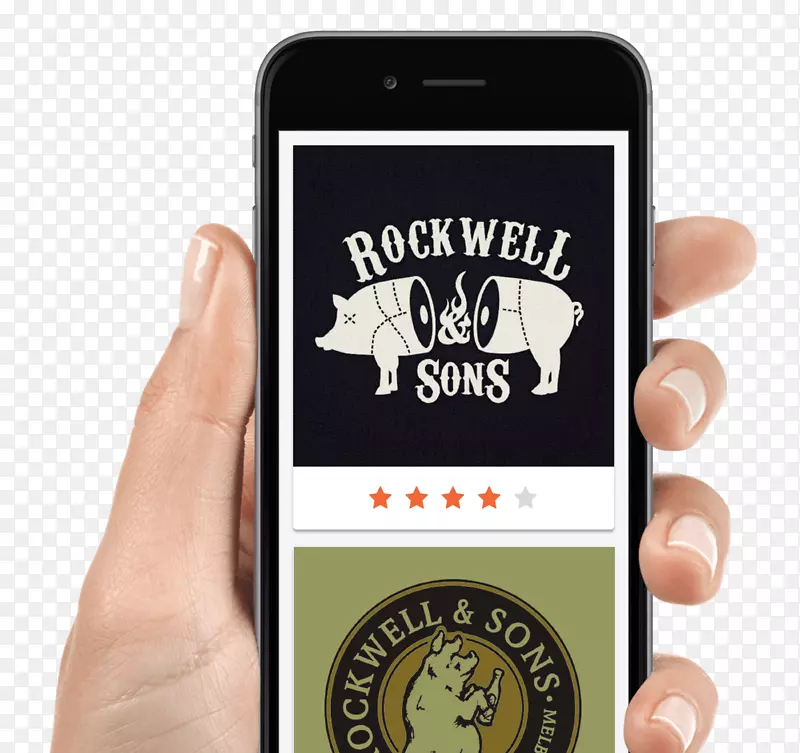 智能手机拇指品牌-餐厅标志设计