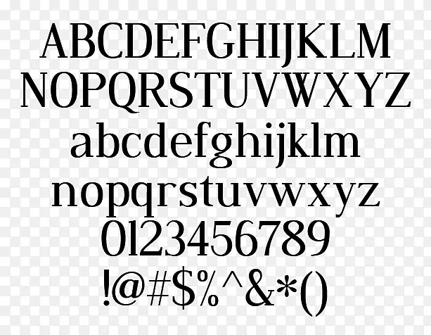 开放源码Unicode字体排版衬线字体-字体