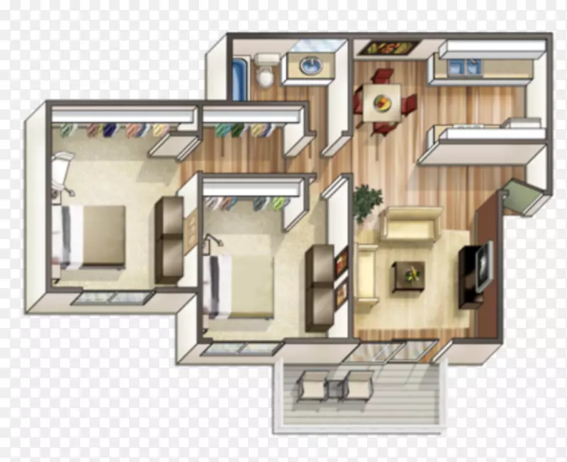 海滩湾公寓住宅平面图