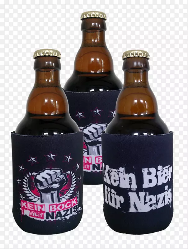 Kein Bock auf Nazis啤酒瓶t恤玻璃瓶啤酒冷却器