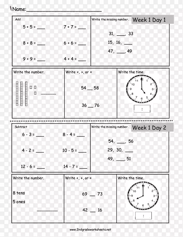 工作表二年级数学萨克森数学分数-数学