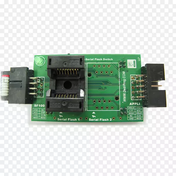 微控制器硬件编程器电子闪存网卡和适配器四传单