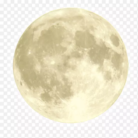 满月球贴纸矩形-月亮