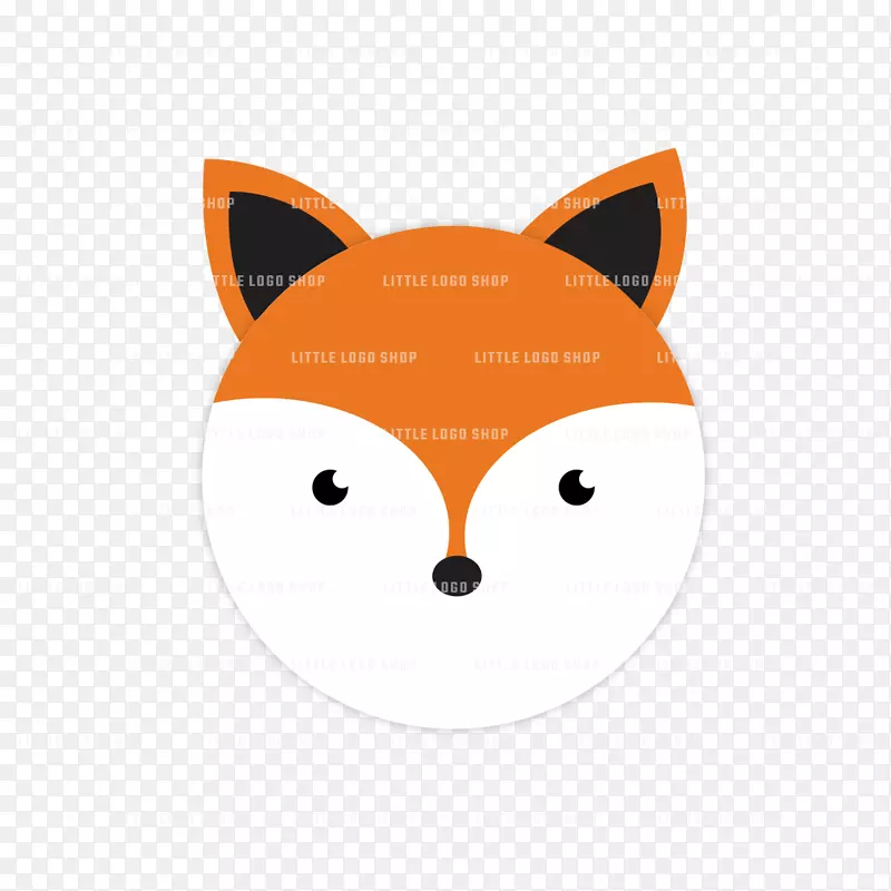 红狐须鼻狐新闻橙色多边形