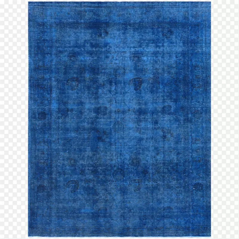 蓝色区域地板长方形地毯