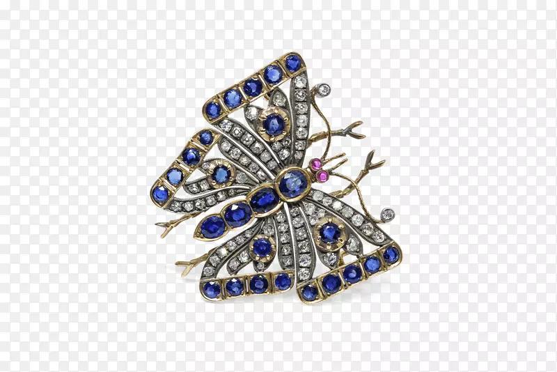 蓝宝石耳环，胸针，珠宝魅力和吊坠-蓝宝石