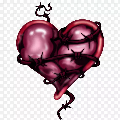 浪漫神秘的心脏剪贴画-莫罗