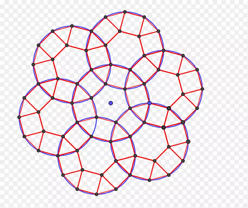 对称圆镶嵌点图案圆