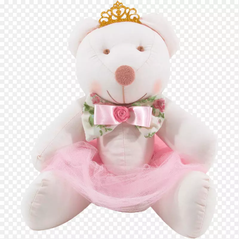 熊毛茸茸的婴儿衣服，我的公主，王妃，毛绒玩具&可爱的玩具-乌尔萨·普林塞萨