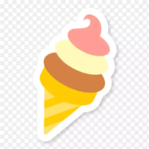 冰淇淋电脑图标食物食谱图标设计-冰淇淋