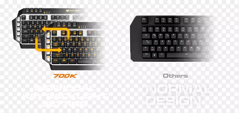 电脑键盘游戏美洲狮700 k电脑硬件数字键盘黄蜂键