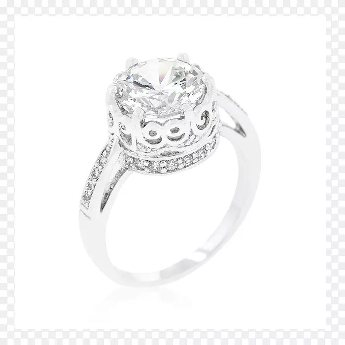 结婚戒指立方氧化锆订婚戒指珠宝戒指