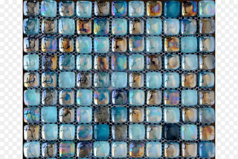 玻璃镶嵌蓝色艺术-玻璃
