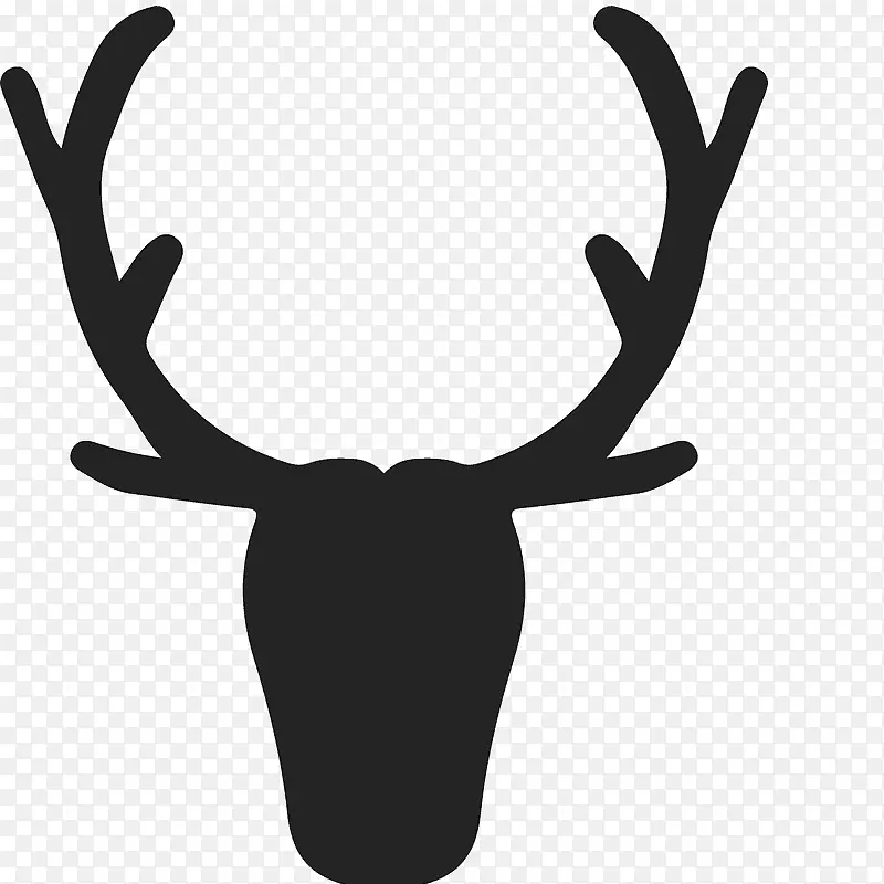 驯鹿橡皮图章邮票鹿角-驯鹿