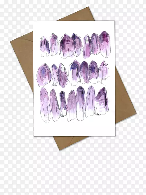 紫水晶水彩画石英纸回收纸