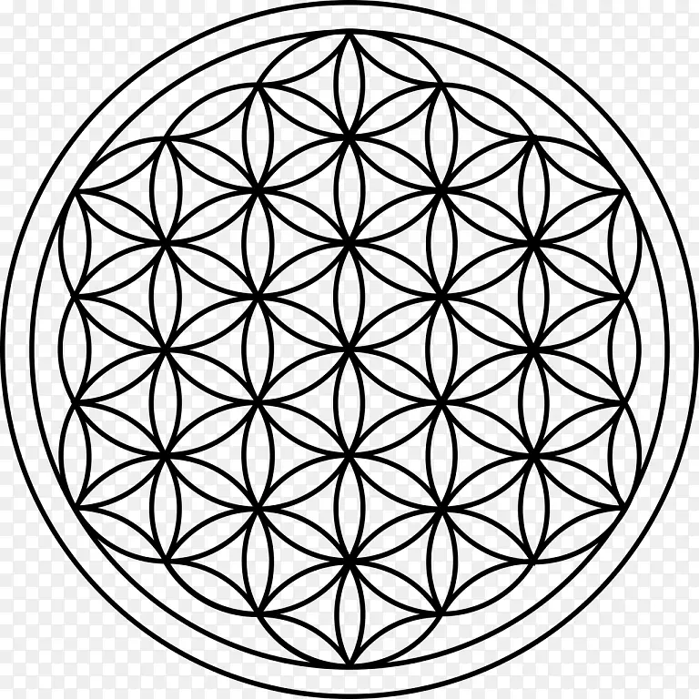 神圣几何重叠圆网格绘制