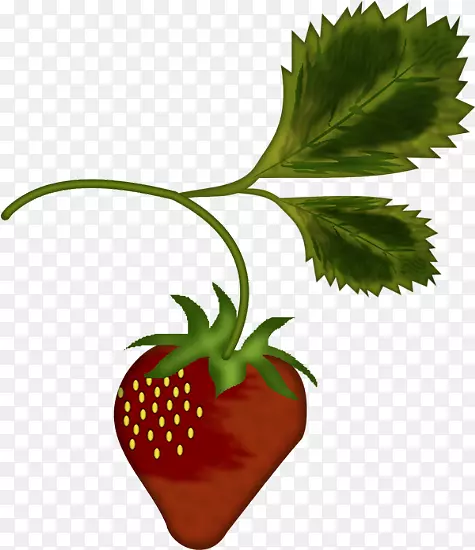 草莓树短蛋糕剪贴画-草莓插图