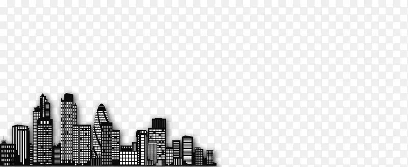 天际线摩天大楼城市景观白色摩天大楼