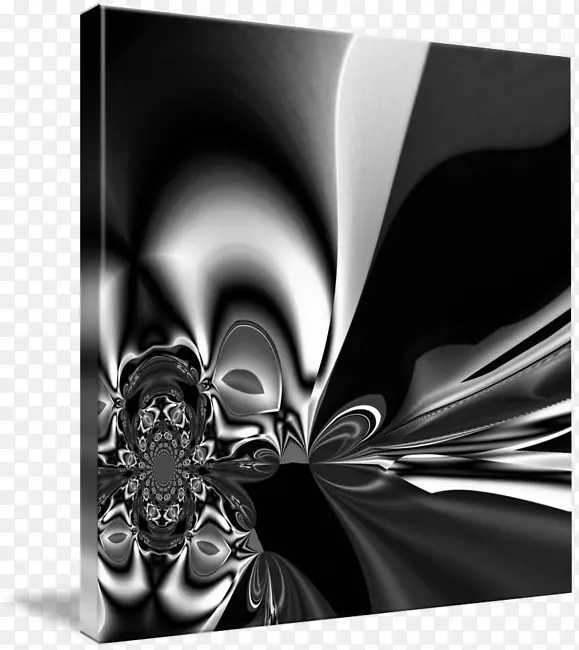 黑白银抽象艺术银抽象