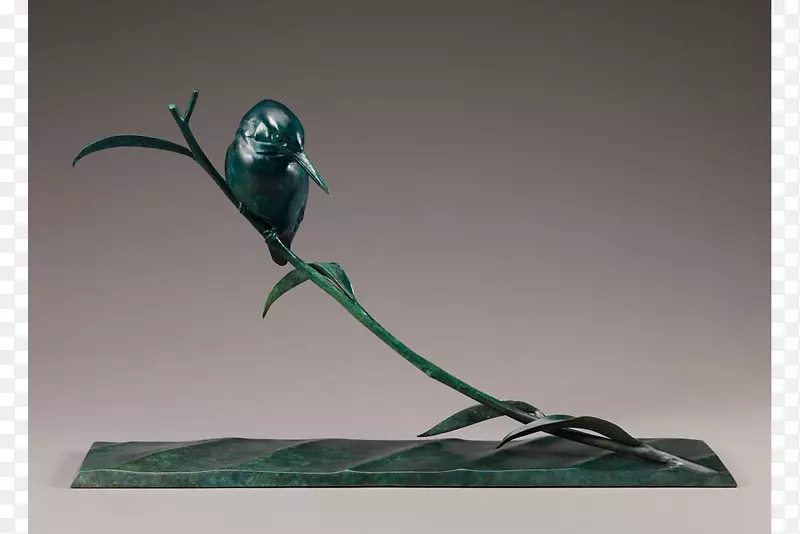青铜雕塑艺术翠鸟