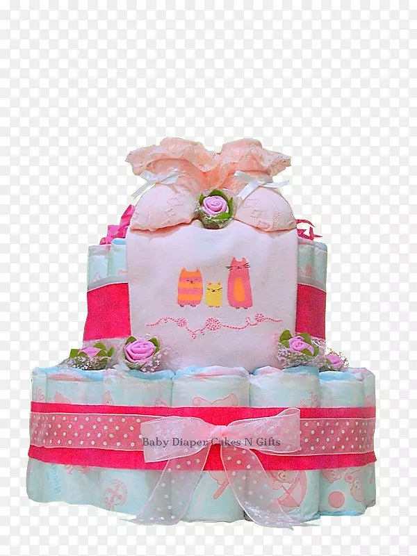 托尔特蛋糕装饰婚礼仪式提供婴儿淋浴-甜蜜的尿布