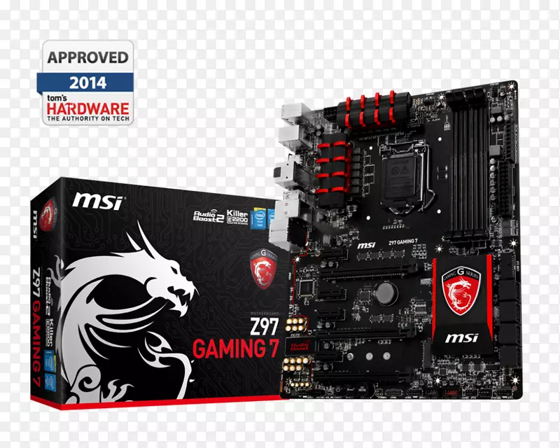 英特尔lga 1150主板陆地网格阵列MSI Z97游戏5-英特尔