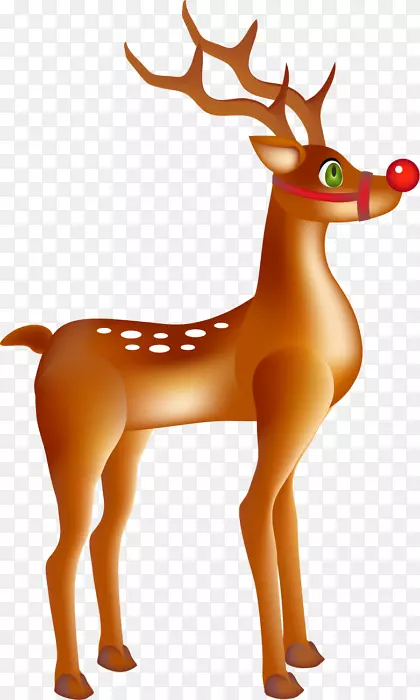 驯鹿鹿角圣诞装饰剪贴画驯鹿