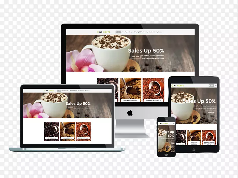 响应式网页设计茶网模板系统WordPress-咖啡主题