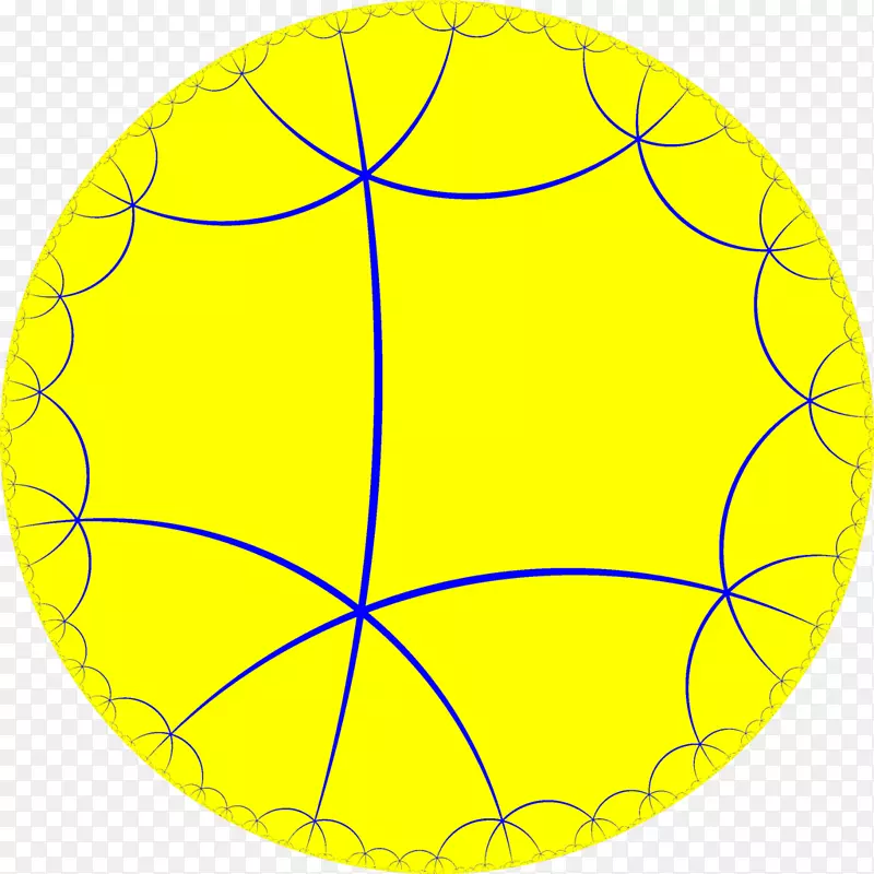 对称圆-双曲几何均匀倾斜的双曲平面圆